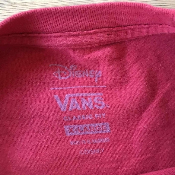 Red Mickey Mouse T-Shirt Disney Vans Collaboration Size Extra Large - Picture 5 of 5